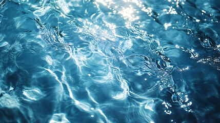 Obraz premium Blue Water Ripples in Bright Sunlight