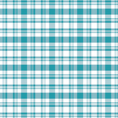 Classic Aqua Gingham Check Fabric