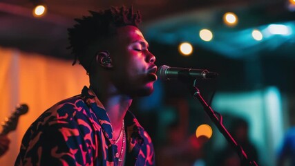 Live music performance at local venue featuring talented artist