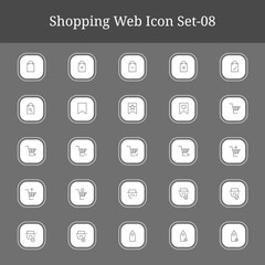 Collection of outline shopping and e commerce icons for web design (Part 08)