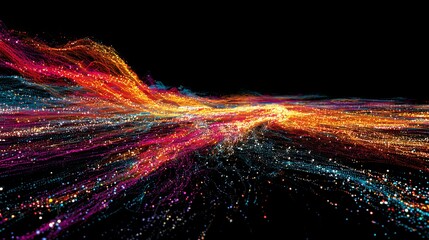 Quantum computing abstract bits with quantum computing, quantum computing surreal visualization, quantum computing particle trails