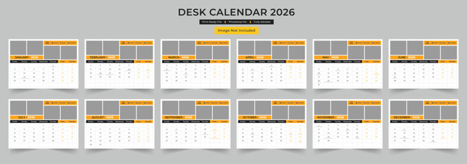 Landscape Calendar 2026 for New year