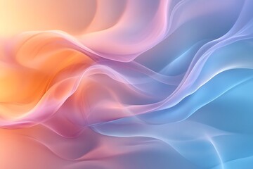 Fototapeta premium Flowing Pastel Waves Abstract Background