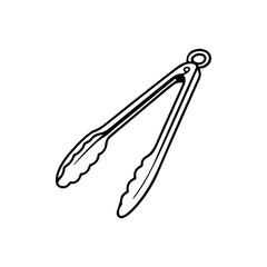 Food tongs icon design