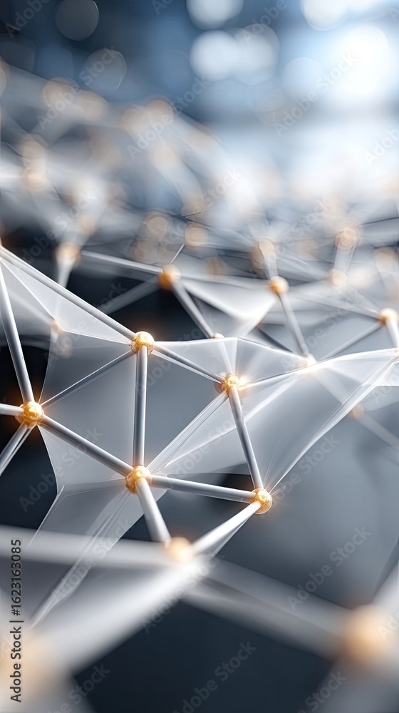 Aufkleber vibrant blue digital backdrop with interconnected lines and glowing nodes illustrates a technology t