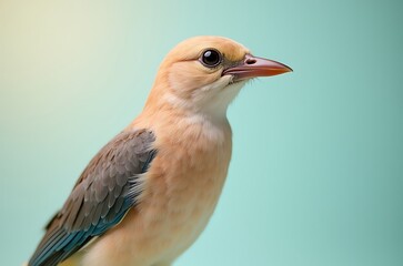 Soft Pastel Avian Photography Studio Pose Charming Bird Detail ai generated