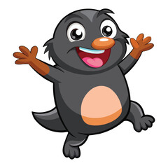 A funny cartoon Mole vector illustration