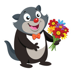 A funny cartoon Mole vector illustration