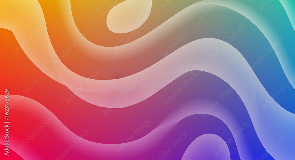 Poster colorful abstract waves background with smooth gradient and modern design