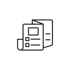 brochure icon collection .design style with background