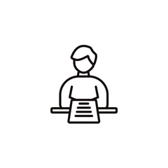 presenter icon collection .design style with background
