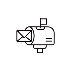 post mail icon collection .design style with background