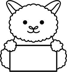 Black and White Cute Animals With Boards