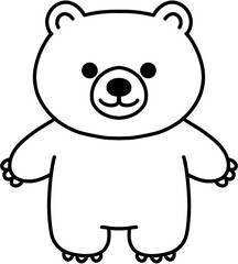 Kawaii Animals Upright Poses Coloring