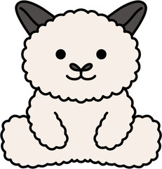 Kids coloring book cute animals sitting