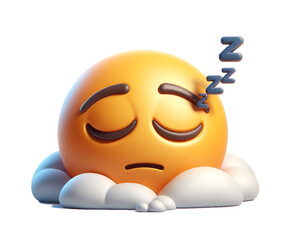 Sleeping face three-dimensional emoji.