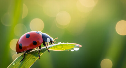 Ladybug on a Blade of Grass