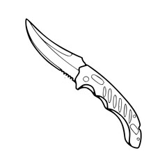 tactical blade outline drawing