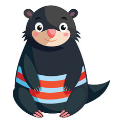 A funny cartoon Mole vector illustration
