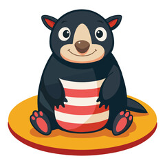 A funny cartoon Mole vector illustration