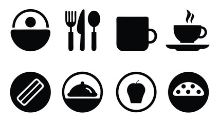 Outline Meal Icon Set