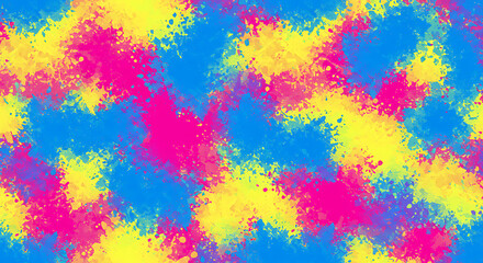Obraz premium Vibrant Watercolor Splatter Background with Bold Colors for Artistic Designs