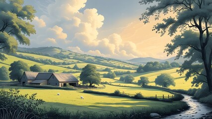 landscape in the mountains