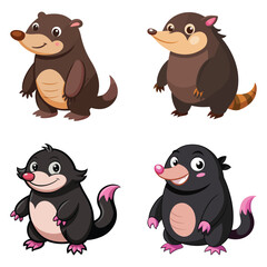 A funny cartoon Mole vector illustration