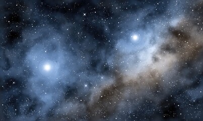 Naklejka premium Deep space nebula, swirling clouds of cosmic dust