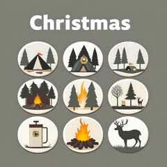 Cozy christmas campfire scenes for holiday cheer