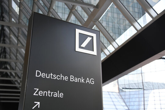 Frankfurt, Hesse, Germany - June 30, 2025: Headquarters of Deutsche Bank AG in Frankfurt, Germany - DB AG is a German multinational investment bank and financial services company
