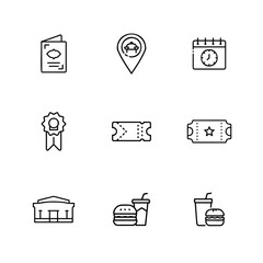 Collection of Event Icons for Planning and Attending Gatherings
