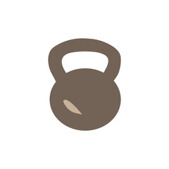 Kettlebell icon. Fitness weight vector. Workout gym symbol. Strength training shape. EPS 10.