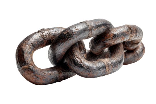 Rusty Chain Links Intertwined Dark Background