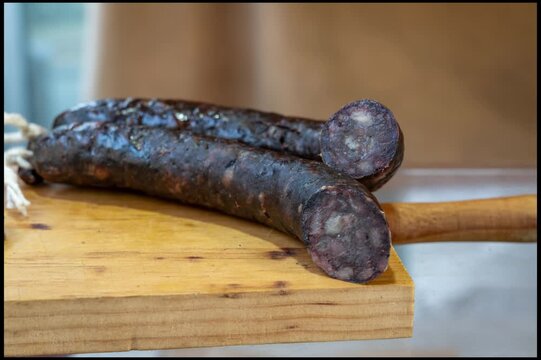 Spanish blood sausage and butifarra sausage
