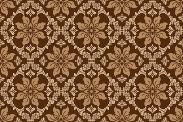 Damask seamless pattern vector background. baroque style pattern. Luxury textile. Graphic ornate pattern for wallpaper, fabric, packaging, wrapping. Damask floral ornament.