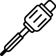 screwdriver line art icon on white background 