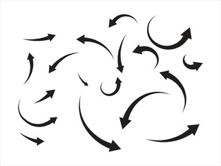 round arrow icon set