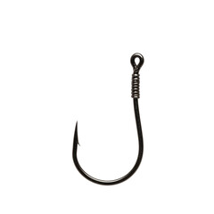 Barbless fishing hook  with a sharp point and eye for securing line  no background, isolated