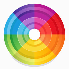 Fototapeta premium Vibrant Circular Color Wheel Spectrum