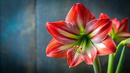 Amaryllis Blooms with Empty Space