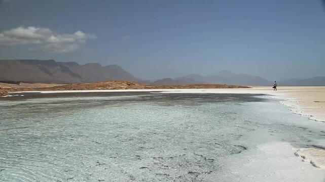 Close-Up of Salt Formations at Lac Assal, Africa&rsquo;s Lowest Point
