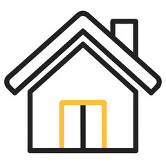 White background with house icon and architectural design symbolizing real estate business