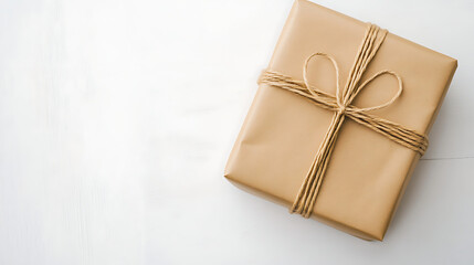 Minimalist Kraft Paper Gift Box with Twine Ribbon – Eco-Friendly Packaging