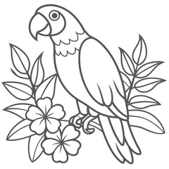Obraz premium parrot outline for kids 