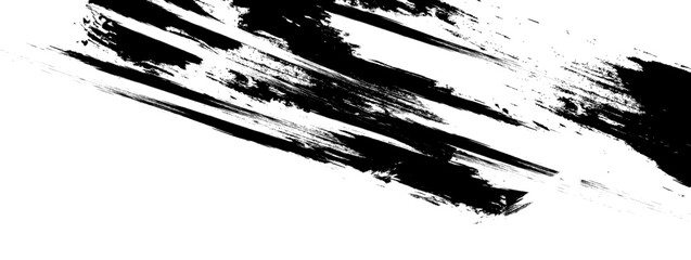 Vector grunge brush strokes texture rough black scratches for paint splatter template design.