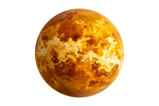 Planet Venus isolated on transparent background