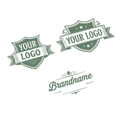 Modern and minimalist vector and abstract logo Unique badge logo