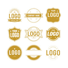 Modern and minimalist vector and abstract logo Unique badge logo