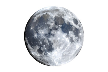 Moon isolated on white or transparent png